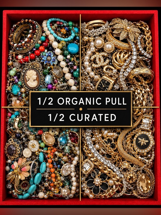 CocoAndCameo Jewelry - 2 LB Bulk Jewelry Lot Curated + Organic Pull Vintage Modern Reseller Estate